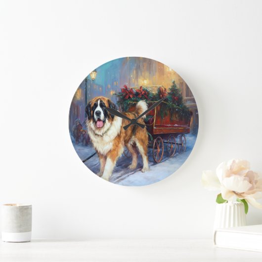 Sint Bernard Kerstmis Feestelijk Seizoen Grote Klok (Huis)
