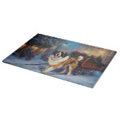 Sint Bernard Kerstmis Feestelijk Seizoen Snijplank (Hoek)