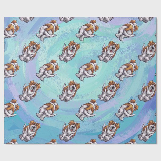 Sint-Bernard-koppen en -patronen Cadeaupapier (Vlak)