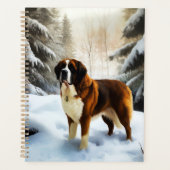 Sint Bernard Laat het Sneeuwen Kerstmis Planner (Voorkant)