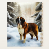 Sint Bernard Laat het Sneeuwen Kerstmis Planner (Achterkant)
