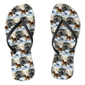 Sint Bernard Laat het Sneeuwen Kerstmis Teenslippers (Voetbed)