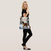 Sint Bernard Laat het Sneeuwen Kerstmis Tote Bag (Op model)