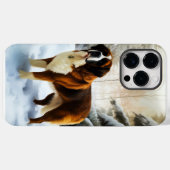 Sint Bernard liet het sneeuwen Kerstmis Case-Mate iPhone Case (Achterkant (horizontaal))
