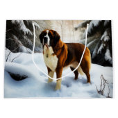 Sint Bernard liet het sneeuwen Kerstmis Groot Cadeauzakje (Voorkant)