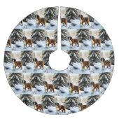 Sint Bernard liet het sneeuwen Kerstmis Kerstboom Rok (Voorkant)