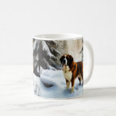 Sint Bernard liet het sneeuwen Kerstmis Koffiemok (Voorkant rechts)