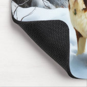 Sint Bernard liet het sneeuwen Kerstmis Muismat (Hoek)