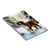 Sint Bernard liet het sneeuwen Kerstmis Notitieboek (Rechterzijde)