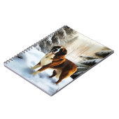 Sint Bernard liet het sneeuwen Kerstmis Notitieboek (Linkerzijde)