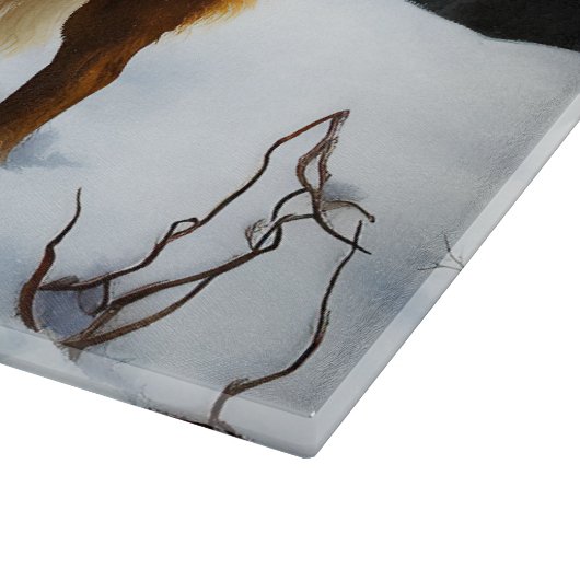 Sint Bernard liet het sneeuwen Kerstmis Snijplank (Hoek)