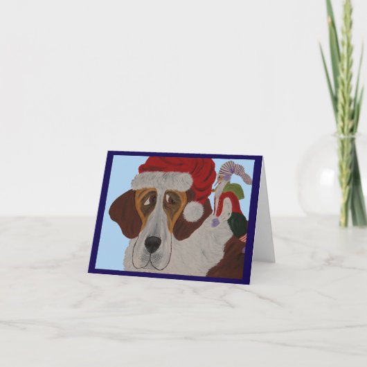 Sint-Bernard met een elf Kaart (Voorkant)