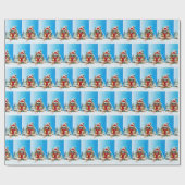 Sint Bernard met kerstcadeaus Cadeaupapier (Vlak)