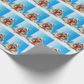 Sint Bernard met kerstcadeaus Cadeaupapier (Hoek)