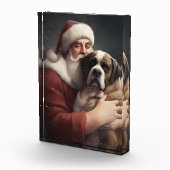 Sint-Bernard met Kerstman Feestelijke Kerstmis Fotoblokken (Rechts)