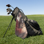 sint bernard met sinterklaas feestelijke kerst golfhanddoek (Groen)