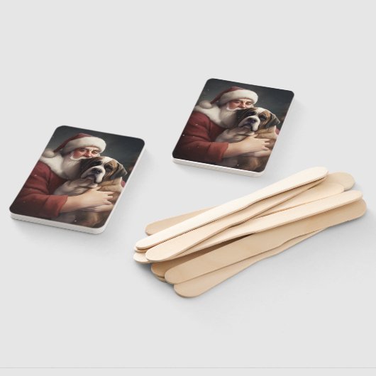 sint bernard met sinterklaas feestelijke kerst handwaaier (Niet-gemonteerd)