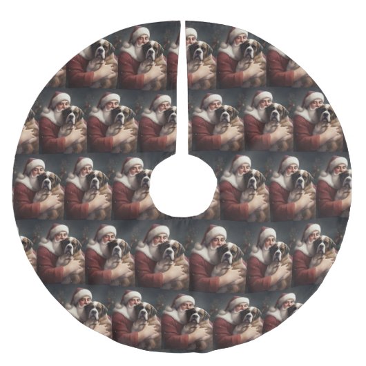 sint bernard met sinterklaas feestelijke kerst kerstboom rok (Voorkant)