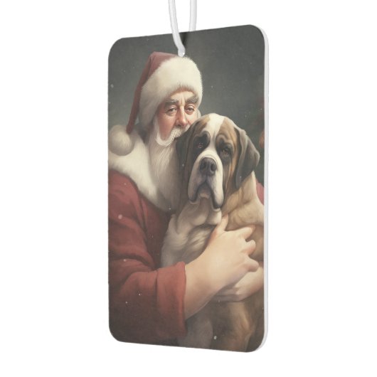 sint bernard met sinterklaas feestelijke kerst luchtverfrisser (Links)