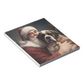 sint bernard met sinterklaas feestelijke kerst notitieblok (Schuin)