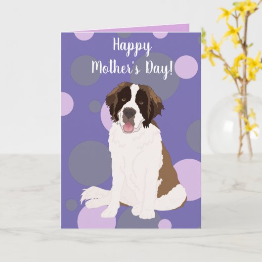 Sint Bernard Moederdagkaart Kaart (Gele Bloem)
