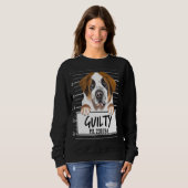 Sint-Bernard Mugshot Schuldig Hond Trui (Voorkant volledig)