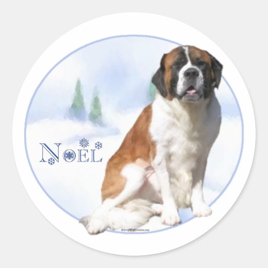 Sint Bernard Noel Sticker (Voorkant)