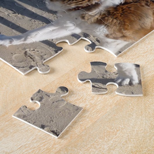 Sint-Bernard op de strandpuzzel Legpuzzel (Zijkant)