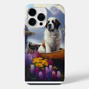 Sint Bernard op een peddel: Een landschappelijk av iPhone 14 Pro Max Hoesje