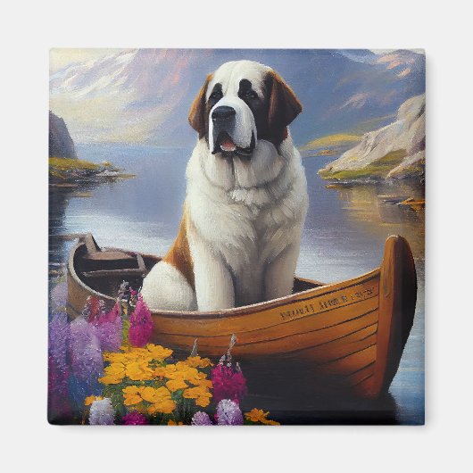 Sint Bernard op een peddel: Een landschappelijk av Magneet (Voorkant)