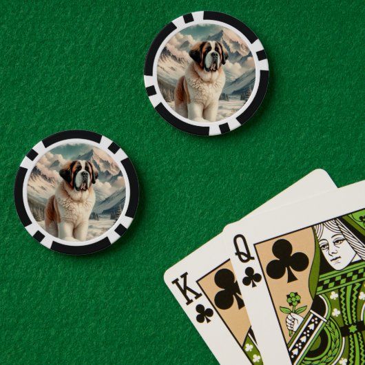 Sint-Bernard Poker Chips (Pokertafel (Dubbel))