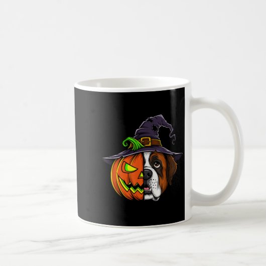 Sint-Bernard Pompoen Jack O Lantern Halloween Mann Koffiemok (Rechts)