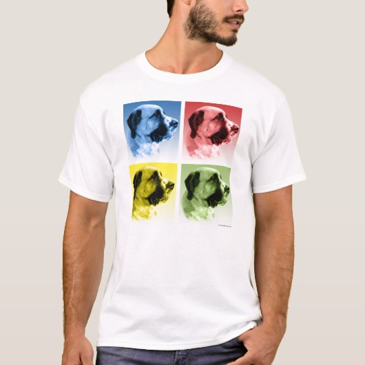 Sint Bernard Pop Kunst T-shirt (Voorkant)