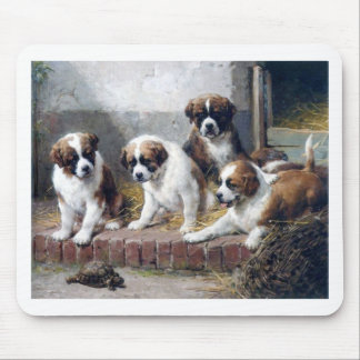 Sint-Bernard-puppies schildpadden Muismat