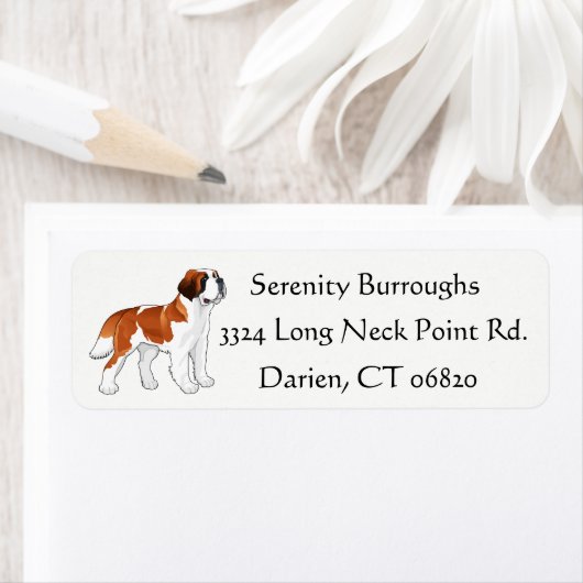 Sint Bernard Puppy Dog - Cartoon Liefde Sint Berna Etiket (Insitu)