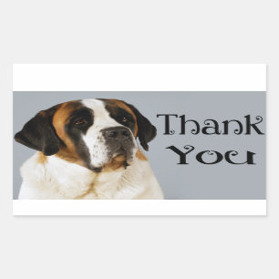 Sint-Bernard Puppy Dog Dank je wel Rechthoekige Sticker
