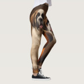 Sint Bernard Puppy Herfst Verrukking Pompoen Leggings (Rechts)