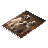 Sint Bernard Puppy Herfst Verrukking Pompoen Notitieboek (Linkerzijde)