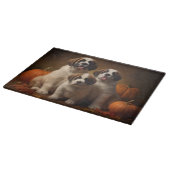 Sint Bernard Puppy Herfst Verrukking Pompoen Snijplank (Hoek)