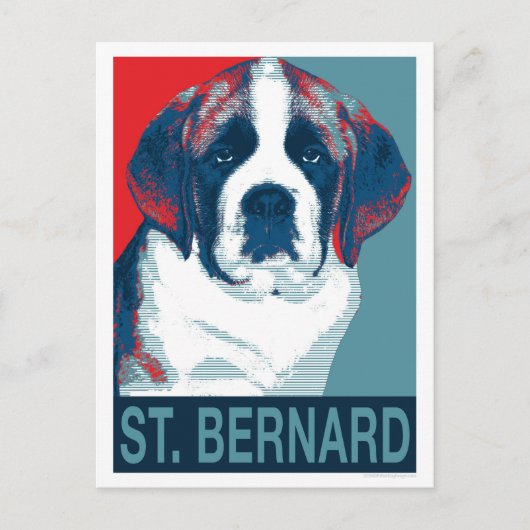 Sint Bernard Puppy Hope politiek parody Design Briefkaart (Voorkant)