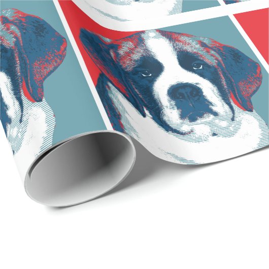 Sint Bernard Puppy Hope politiek parody Design Cadeaupapier (Rol Hoek)