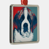 Sint Bernard Puppy Hope politiek parody Design Metalen Ornament (Rechts)