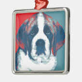 Sint Bernard Puppy Hope politiek parody Design Metalen Ornament (Links)
