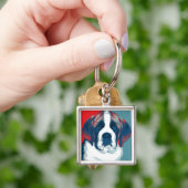 Sint Bernard Puppy Hope politiek parody Design Sleutelhanger (Hand)