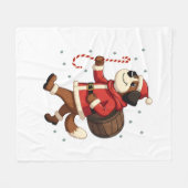 Sint-Bernard reddingsactie Kerstmis Fleece Deken (Voorkant (Horizontaal))