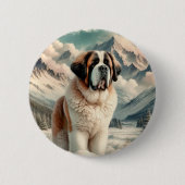 Sint-Bernard Ronde Button 5,7 Cm (Voorkant)