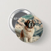 Sint-Bernard Ronde Button 5,7 Cm (Voorkant /achterkant)