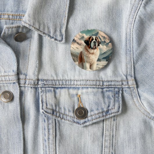 Sint-Bernard Ronde Button 5,7 Cm (In situ)