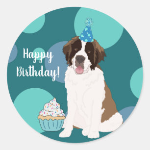 Sint Bernard Ronde Sticker