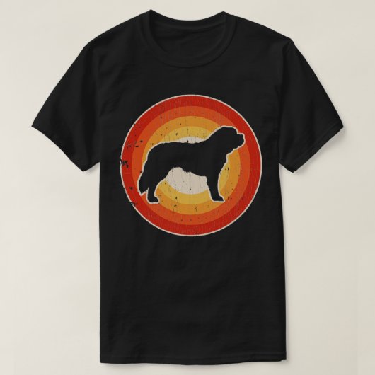 Sint Bernard Sunset Retro voor Mannen Vrouwelijk J T-shirt (Design voorkant)